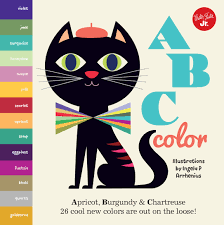 Large abc letters white blue; Amazon Com Little Concepts Abc Color Apricot Burgundy Chartreuse 26 Cool New Colors Are Out On The Loose 9781633223363 Arrhenius Ingela Peterson Books
