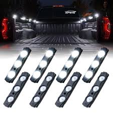 Xprite 8pcs Waterproof Pickup Truck Bed Decorative Light 24 White Led Pod Strip Smart Product Affiliate In 2020 Truck Bed Lights Led Rock Light Truck Bed