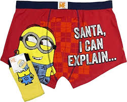 Despicable Me Mens Christmas Boxers Shorts Minions Santa I Can Explain With Matching Socks Buy Online In Angola At Desertcart 94082836