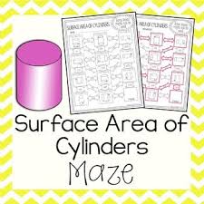 Surface Area Of Cylinders Maze Surface Surface Area Cylinder
