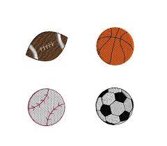 Mini Sports Balls Football Basketball Baseball Soccer Ball Machine Embroidery Design S Embroidery Design Sets Machine Embroidery Designs Machine Embroidery