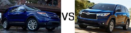 The 2017 toyota highlander and the 2017 ford explorer both provide plenty of space in the rear for cargo. 2015 Ford Explorer Vs Toyota Highlander Lafayette Ford