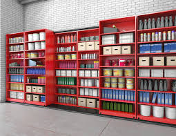 Pictured with riser on back row to level back row with front row. Lateral Push And Slide Storage Solution Smartglide Montel Inc