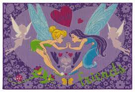 Der teppich besteht aus 100 % polyamid und hat eine rutschfeste unterseite, damit er nicht verrutscht. Spielteppich Tinkerbell Disney Teppich Feen Madchen Violett 95x133cm Ebay