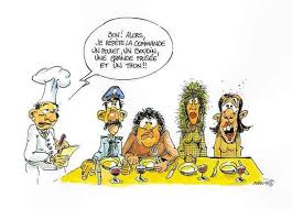 Francais Dans La Tour Au College Et Puis Au Restaurant Humour Dessin Caricature Drole