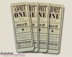 Editable Vintage Movie Ticket Invitation Digital File Fully Editable Free Envelope Template Movie Tickets Ticket Invitation Ticket Template