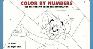 So, i was able to find blank pictures for some coloring. Free Printable Tom And Jerry Color By Number Mama Likes This