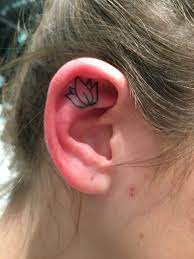 18 Tiny Tattoos That Are Prettier Than Any Piercing Inner Ear Tattoo Rose Tattoo Behind Ear Ear Tattoo