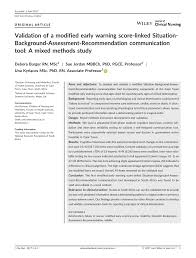 pdf validation of a modified early warning score linked