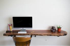 I Am Drooling Over This Live Edge Mesquite Floating Desk From Second Chance Custom I Want Modern Home Offices Home Decor Small Room Decor