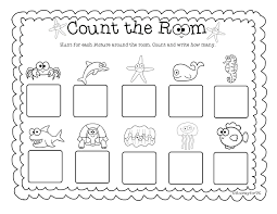 Printable Count The Room Ocean Themed End Of The Year Summer Activities For Kindergarten Math Worksheets Kindergarten Worksheets Kindergarten Math Worksheets