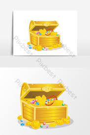مرسومة باليد عناصر تصميم صندوق الكنز الكرتون صور png ai تحميل مجاني pikbest cartoon treasure chest toy chest design elements
