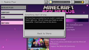 Minecraft realms plus server guide, price, free download, ps4, fre trail, xbox one, review, price, uk, usa. Couldn T Create Realm Right Now How Do I Fix This Problem They Already Charged Me R Realms