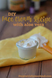 I would recommend making sure your face is clean and use a natural face toner before applying any of the homemade face moisturizer recipes above. Homemade Face Cream Recipe With Aloe Vera The Prairie Homestead