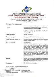 Tempoh masa gangguan dan pemulihan bekalan air adalah berbeza mengikut kawasan yang terjejas dan bergantung kepada lokasi premis pelanggan. Kesan Gangguan Bekalan Air