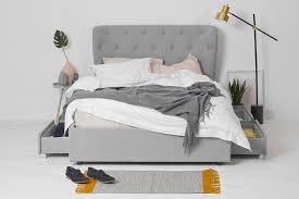 Get free shipping on qualified storage, gray beds or buy online pick up in store today in the furniture department. Light Grey Storage Drawer Bed Winged Double Yark Beds