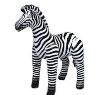 Jet Creations Inflatable Zebra 32" Realistic Animal Figure Zoo Theme Party  Decor | eBay