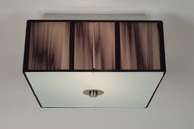 Uma Luminaria De Teto Exclusiva Com Um Abajur De Organza Preto Interior Branco A Luminaria E Celada Com Uma Placa De Vidro Fosco E Possui Um Disco De Lamparas