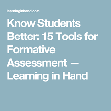 Know Students Better A Visual Guide To Formative Assessment Tools Learning In Hand With Tony Vincent Formative Assessment Formative Assessment Tools Formative Assessment Strategies