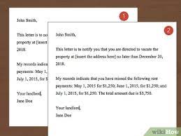You have to be out of my apartment within 30 days, otherwise i'll take legal action. How To Write An Eviction Letter With Pictures Wikihow