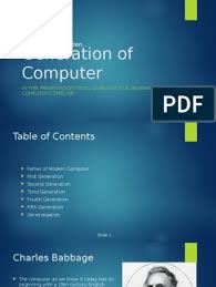 Picture of future changes slide34: Computer Generations W Examples Integrated Circuit Very Large Scale Integration