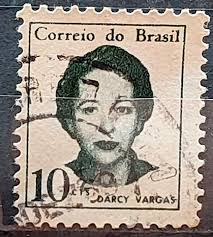 Selo Regular RHM 531 Mulheres Famosas Darcy Vargas 1969 Circulado 1