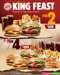 Order online > 4.1 based on 147 votes. Manila Shopper Burger King Feast Like A King Bundle Promo