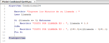 Pseint Condicional 04 Dado La Duracion En Minutos De Una Llamada Telefonica Calcular Su Costo De La Siguiente Manera Hasta 5 Min El Costo Boarding Pass