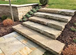 Natural Top Rock Faced Lannon Stone Steps Stone Landscaping Landscape Stairs Outdoor Landscaping