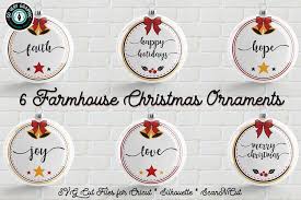 Download 6 Farmhouse Christmas Ornaments Svg Cut File Bundle 172590 Cut Files Design Bundles