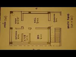 20 30 South Face House Plan Map Naksha Youtube 20x40 House Plans South Facing House House Map