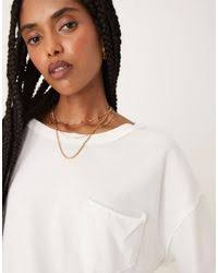 Free People Jamie Fine Ribbing Henley T in Grey