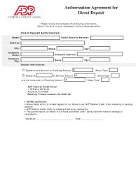 direct deposit adp fill online printable fillable blank pdffiller