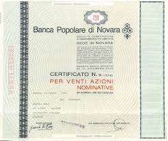 Orari di apertura banca popolare di novara centro direzionale isola e 7, 80143 napoli ☎ numero di telefono indirizzo altre offerte nelle vicinanze guarda ora! Banca Popolare Di Novara Titolo Finanziario Storico Scripomuseum
