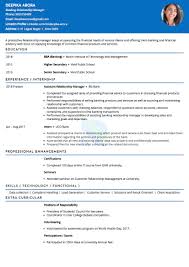 Addressing customer concerns and complaints. Resume Of Banking Relationship Manager