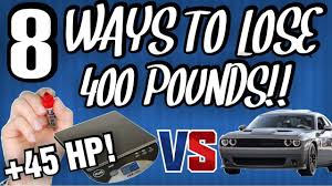The srt guys at the event actually said, the extra weight helps it get off the line. laughter ensued. Weight Reduction On Dodge Challenger 8 Ways To Lose 400 Pounds Youtube
