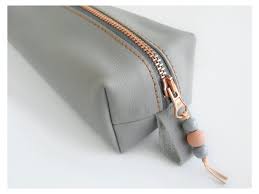 Leather Pencil Case Nappa Pencil Pouch Brush Bag Taupe Grey Diy Pencil Case No Zipper Simple D In 2020 Leather Pencil Case Rose Gold Pencil Case Diy Pencil Case