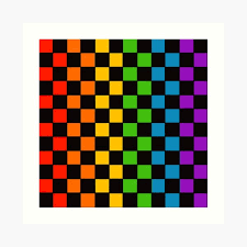 Maybe you would like to learn more about one of these? Rainbow Checkered Pattern Wall Art Redbubble
