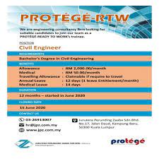 Büro in kuala lumpur, kuala lumpur. Dear Graduates We Have Good News Jurutera Perunding Zaaba Sdn Bhd Is Currently Looking For Protege Rtw Trainee Hurry Up And Send Your Resume To Hr Jpz Com My Kindly Refer Poster For