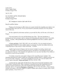 It is recommended that the letter be short, no longer than one page. Letter Writing Sample For Grandparent Custody Possession Visitation