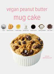 Vegan Peanut Butter Mug Cake Five Minutes Recipe Mug Cake Healthy Vegan Mug Cakes Peanut Butter Mug Cakes