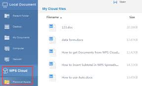 How To Get Documents From Wps Cloud