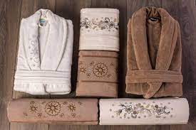 Bedroom furniture luxury turkish robes embroidered towels. Berberler Rebeka Mens Women Bathrobe Bornoz And Towel Set Turkish Cotton Love Yeniexpo Digital Trade Fair Wholesale B2b Marketplace Of Turkey