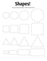 Basic Shapes For Kids Black And White Tracing Basic Shapes Worksheet Education Com Shapes Preschool Preschool Tracing Shapes Worksheets