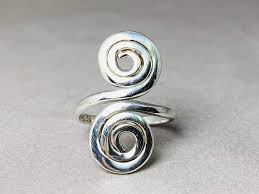 Perfect for a special occasion or as an everyday ring. Silver Ring Spiral Ring Double Coil Spiral Ring Rings Gift For Her Silver Spiral Ring Chunky Ring Sterling Silver Ring Fine Ring Handmade Discovered