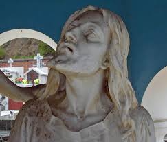 La oración de Jesús en el huerto", exquisito arte en el cementerio de  Lobatera