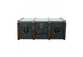 Upcycled coffee table complete with photo bombing kitty! 1930 S Era Steamer Trunk Coffee Table