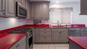 Browse kitchen countertop ideas, including a wide selection of granite, concrete and butcher block countertops in a variety of colors and finishes. Red Quartz Kitchen Countertop Kitchen Remodel Countertops Kitchen Remodel Kitchen Design