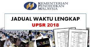 Adakah anda calon upsr tahun 2018? Jadual Waktu Lengkap Upsr 2018 Justyou