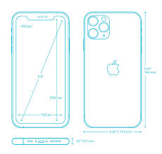 Features 5.5″ display, apple a11 bionic chipset, dual: Apple Iphone 11 Pro Dimensions Drawings Dimensions Com